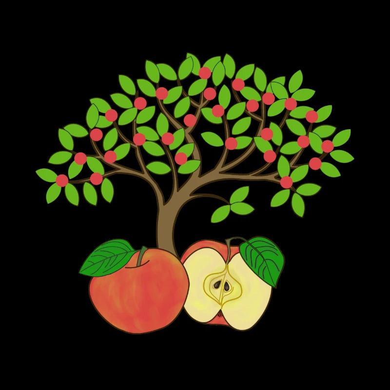 Apple tree, apple