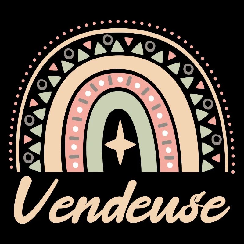 Cadeau Vendeuse. Boho Rainbow vendeuse.