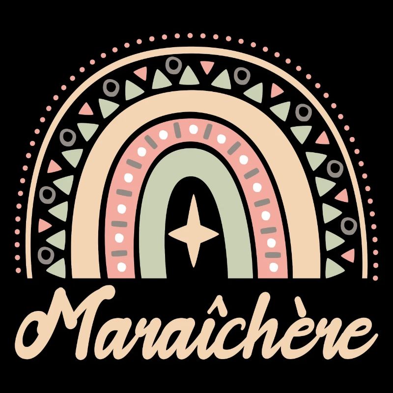 Cadeau Maraîchère. Boho Rainbow maraîchère.