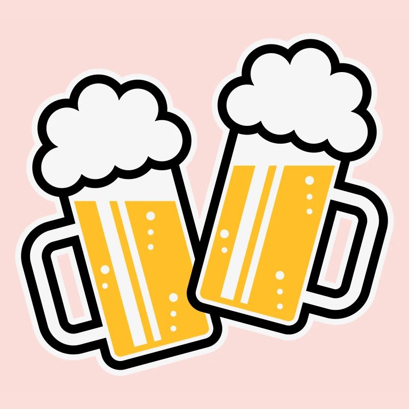 2 Toasting Beer Steins For A Cheer! (Ale / 3C)