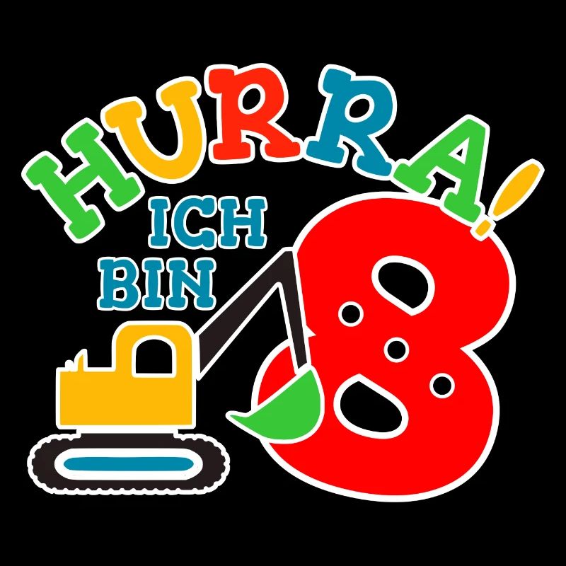 8. Geburstag Bagger