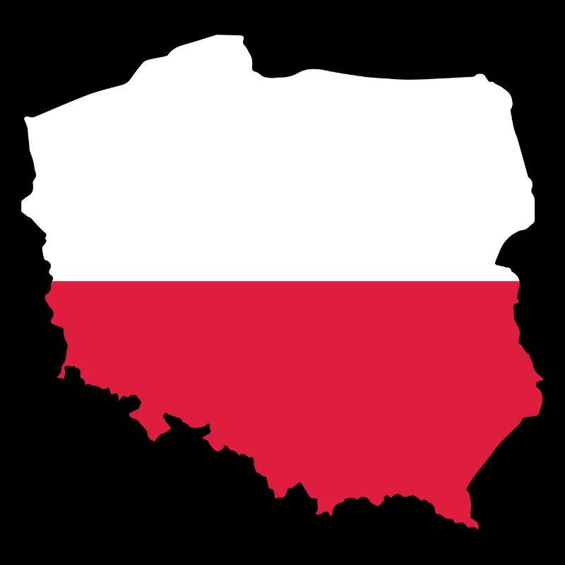 Pologne - Frontière nationale dans le drapeau national