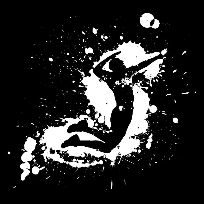 Volleyball Spike Man White