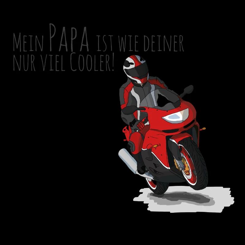 Cooler Papa mit Motorrad - Biker Daddy