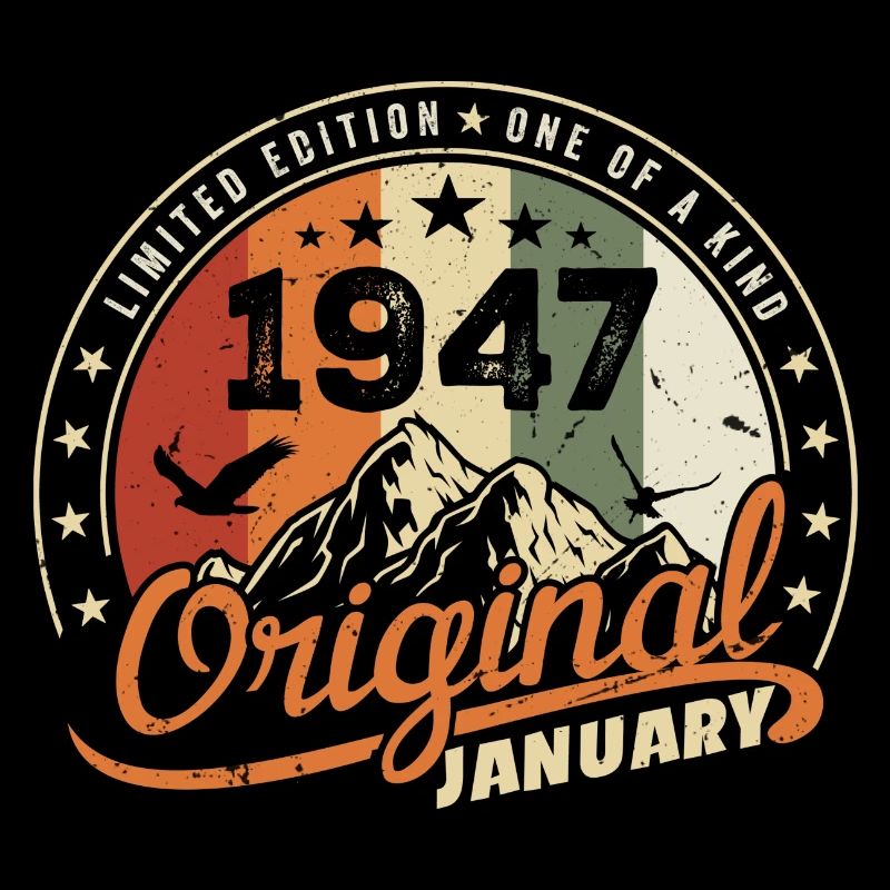 Original Né en Janvier Anniversaire | Janvier 1947
