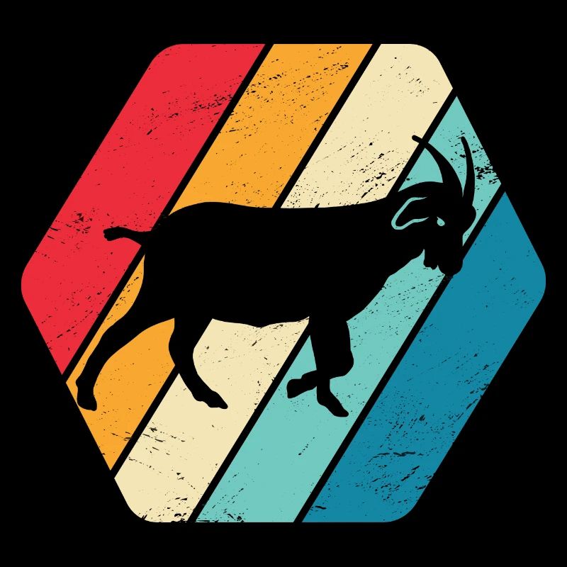 Ziege Bock Widder Tier Natur Retro