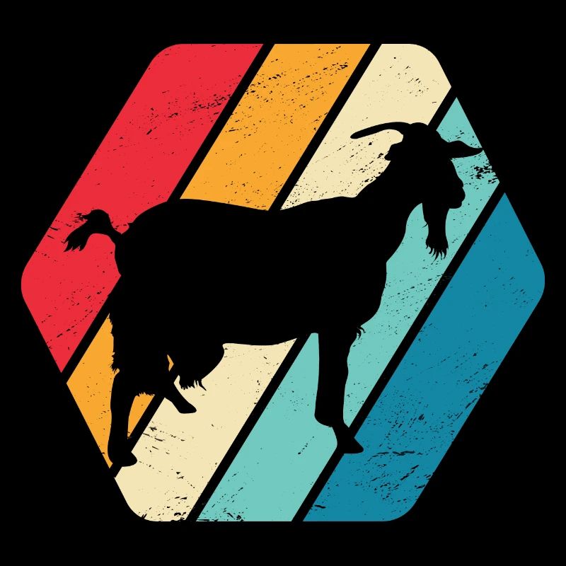 Ziege Bock Widder Tier Natur Retro