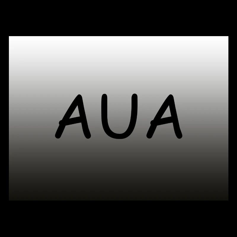 Lettrage Aua horizontal avec dégradé