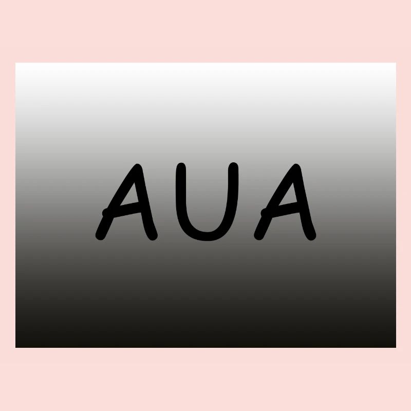 Lettering Aua horizontal with gradient