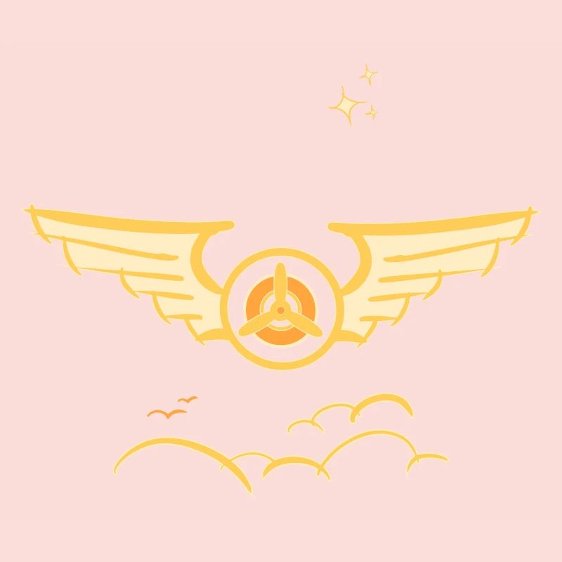 Aviation Symbol Luftwaffenschwinge Flugzeug Pilot