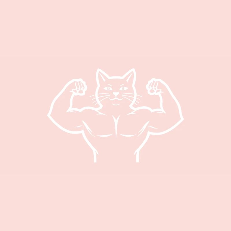 Bodybuilder Cat - Sporty Cat