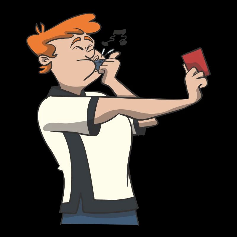 Soccer referee red card