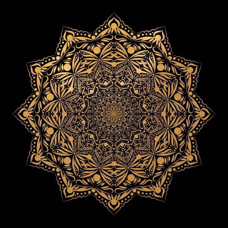 Mandala en or
