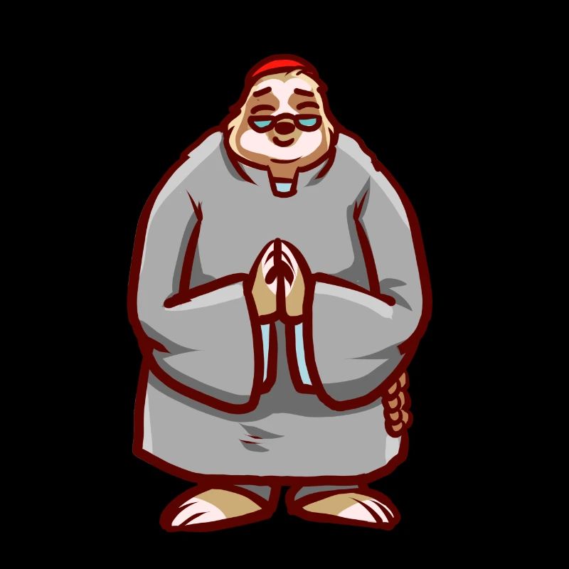Sloth Priest Priest Chaplain Religion Gift