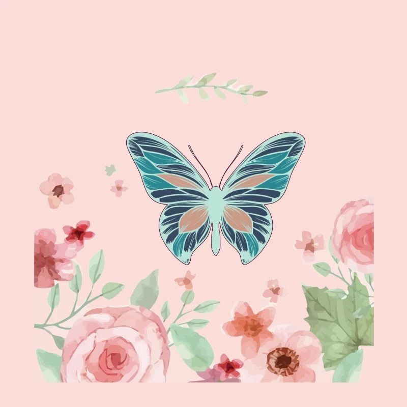 Papillon papillon fleur fleur
