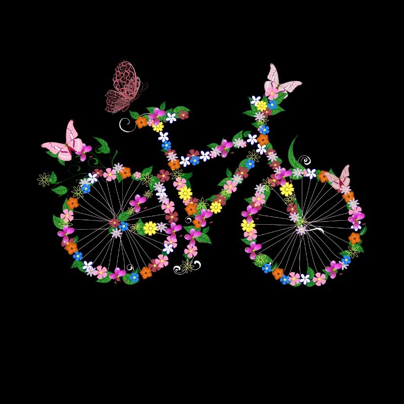 Vélo avec fleurs