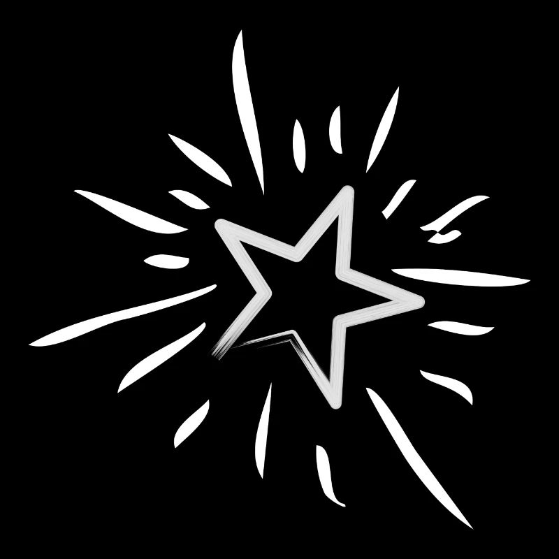 Glittering magic star or shooting star