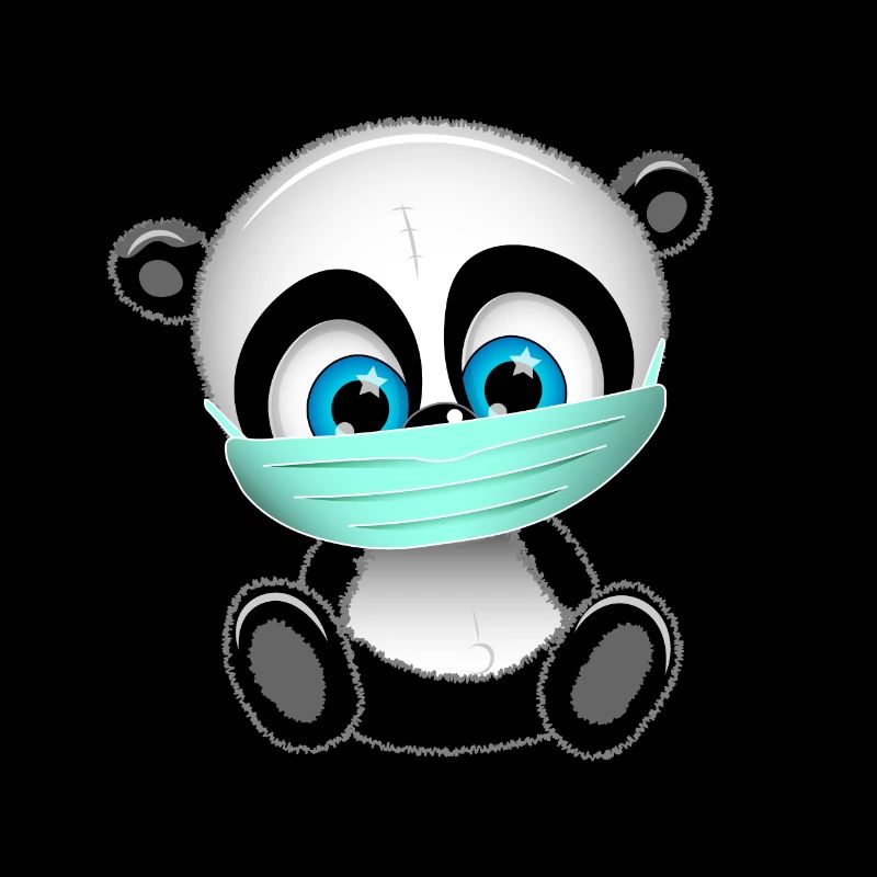 Face mask panda bear pandamy