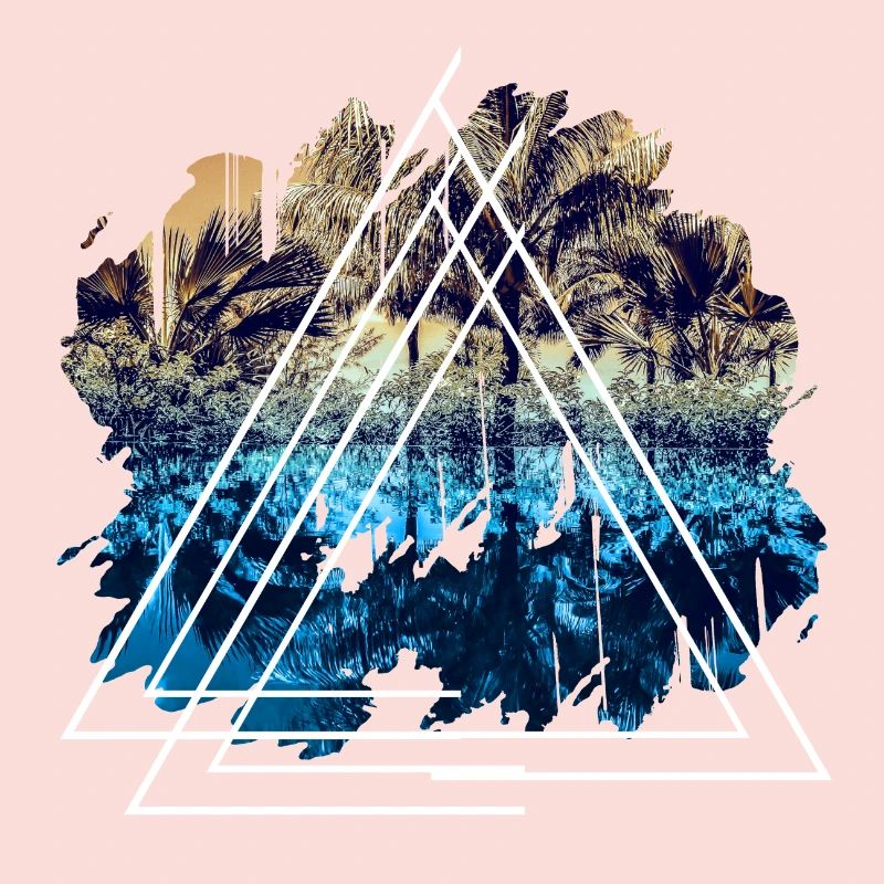 Vacation landscape triangular shape gift