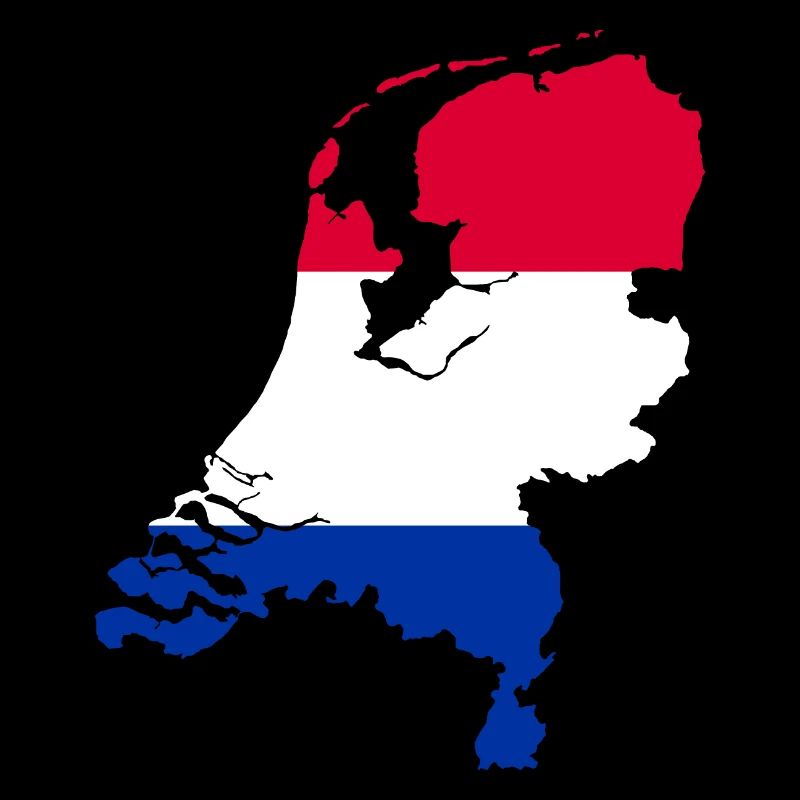 Pays-Bas Drapeau Carte
