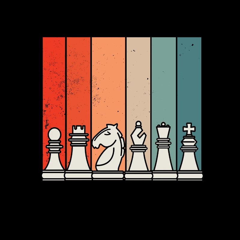Échecs, pièces d’échecs Retro Sport
