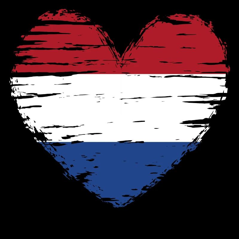 Pays-Bas coeur drapeau drapeau blason