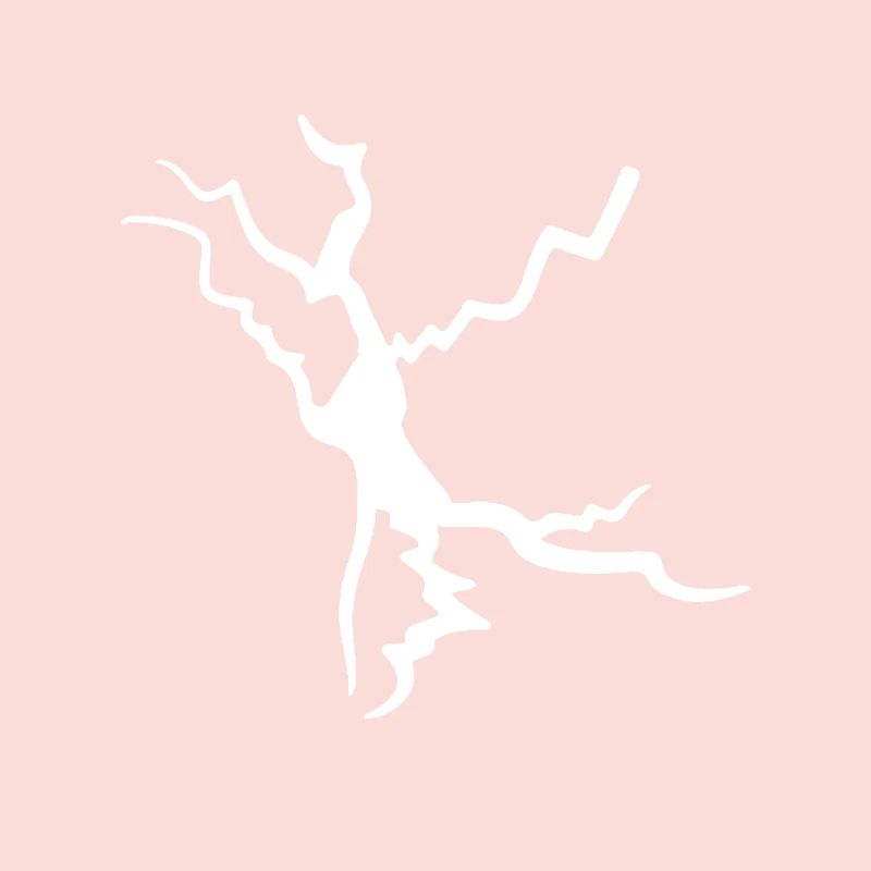 White Crack Split Lightning Decoration