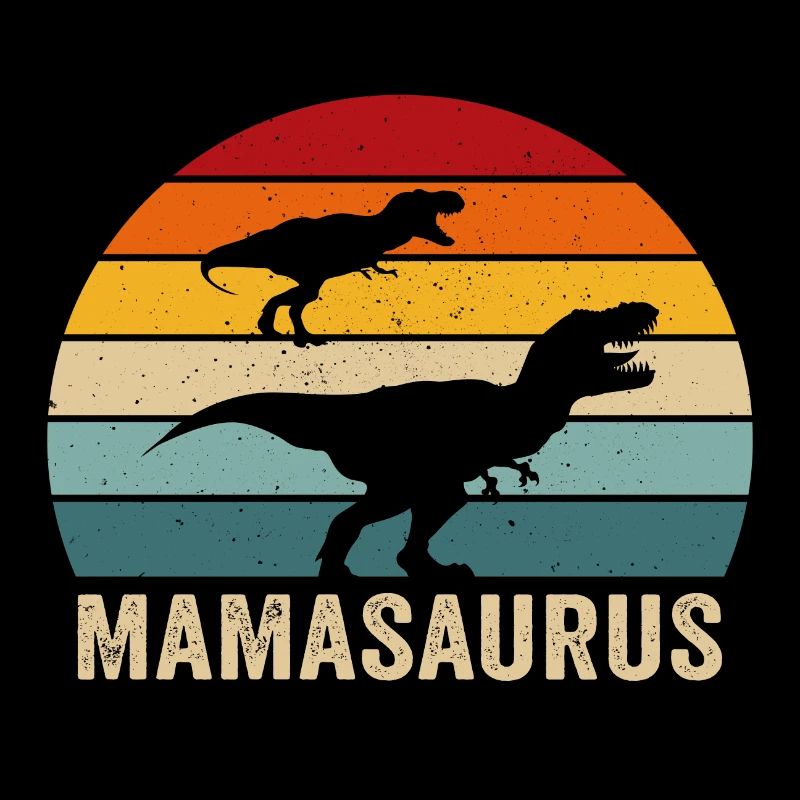 Retro mamasaurus mama dino dinosaure mère