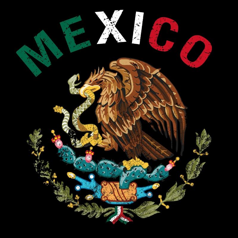 Mexico Eagle Flag Heart
