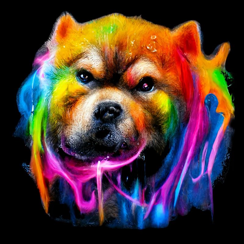 Chow Chow Design in Farbe