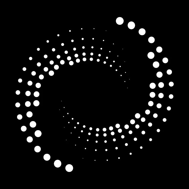 Spiral with white circles