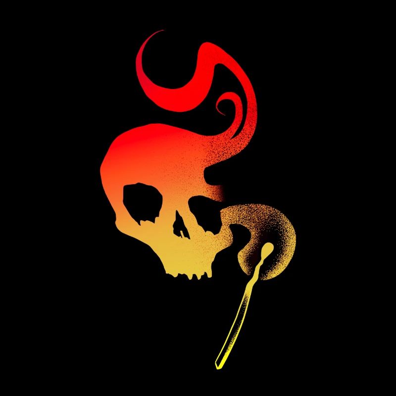Match silhouette skull