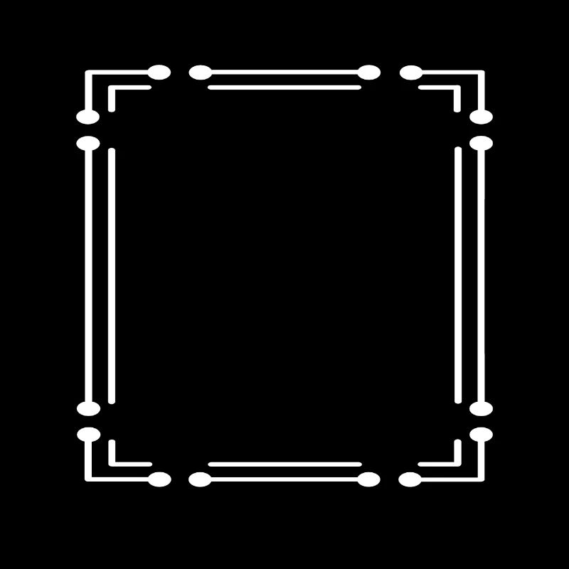 Circle lines frame with strokes white