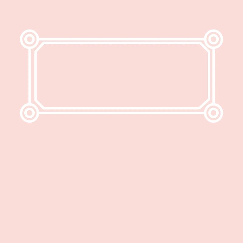 Rectangular frame white round corners