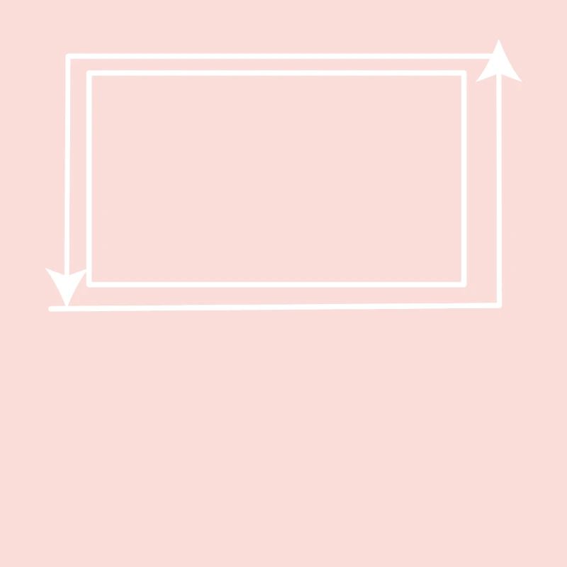 White Arrow Frame Rectangular