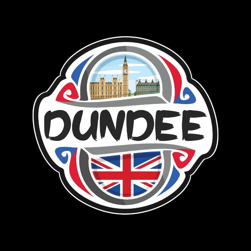 Dundee Royaume-Uni Drapeau du Royaume-Uni Souvenir de voyage Badg