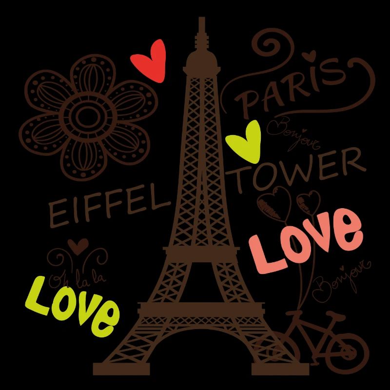 Paris Eiffel Tower Arc de Triomphe Love from Frankre