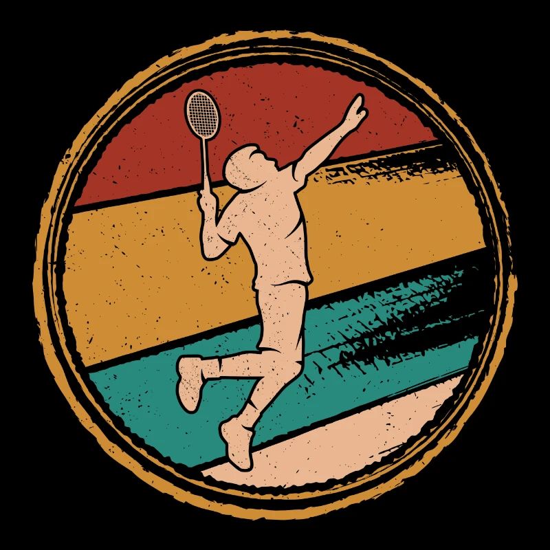 Badminton player Retro Badminton