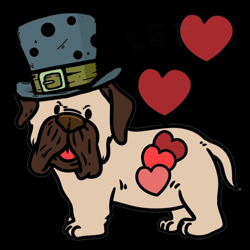 Geburtstagsgrüße Mops Herzen Glückwunsch Hunde