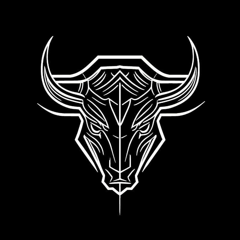 White bull skull