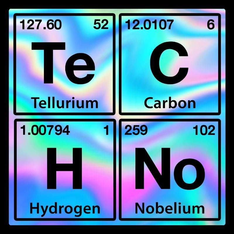 Techno Rave Electro Raver Chemistry Periodic Table