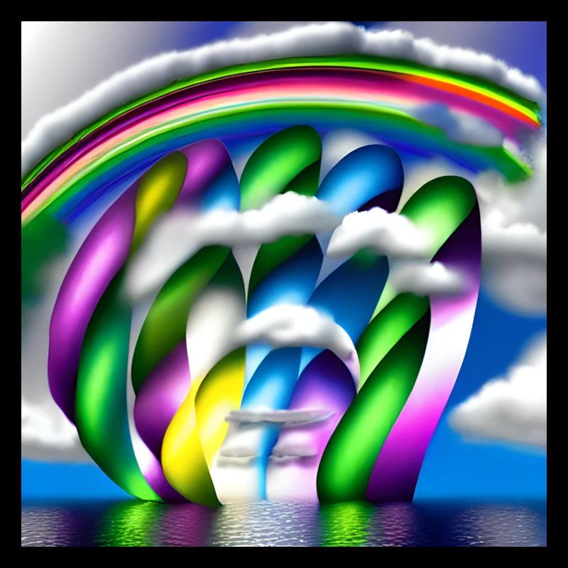 Regenbogen in Wolken