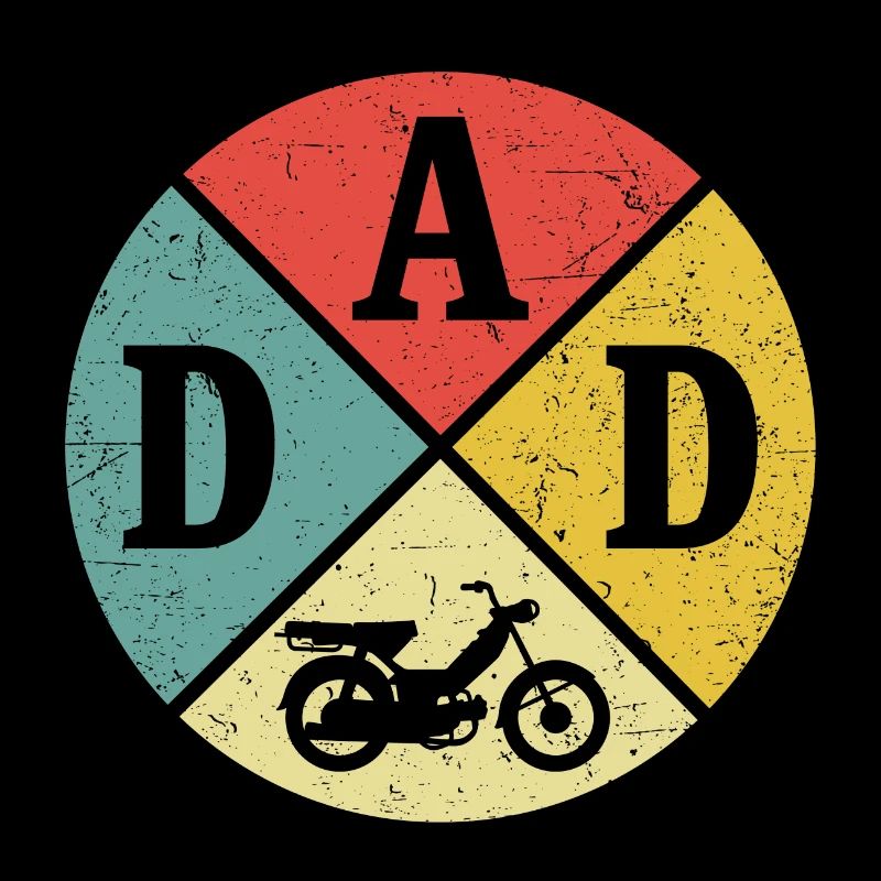 retro dad moped vater mofa mopedfahrer