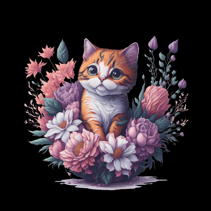 Katze Blumen
