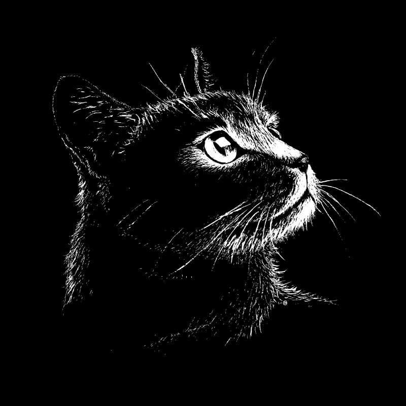Cat Portrait (white)