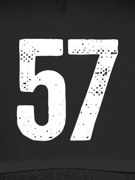 57 Numbers White