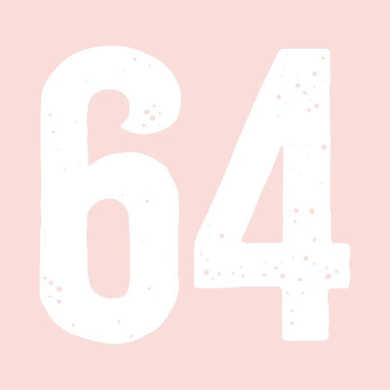 64 Numéros Blanc