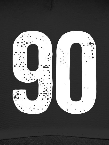 90 Numbers White
