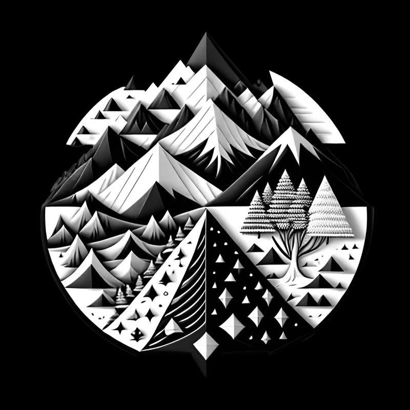 Collage Modern-Stil/ Berglandschaft