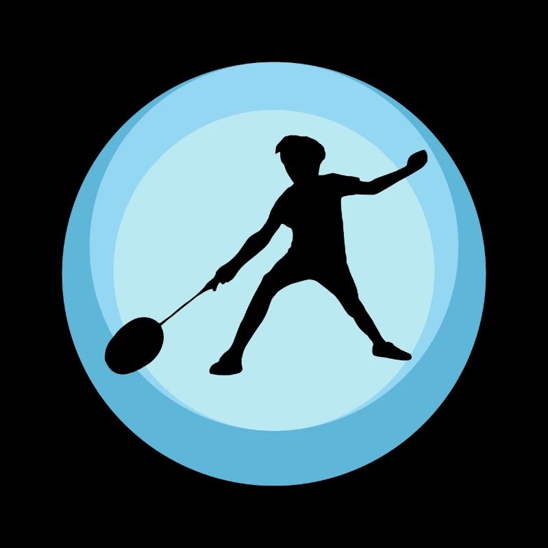 Serve badminton player